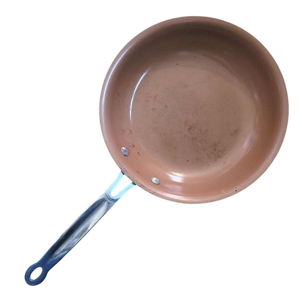 Red Copper BulbHead Ceramic Non-Stick Frying Pan Skillet Red 10 Inch